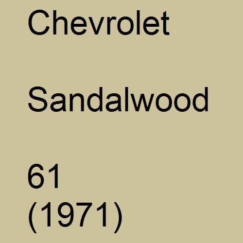 Chevrolet, Sandalwood, 61 (1971).